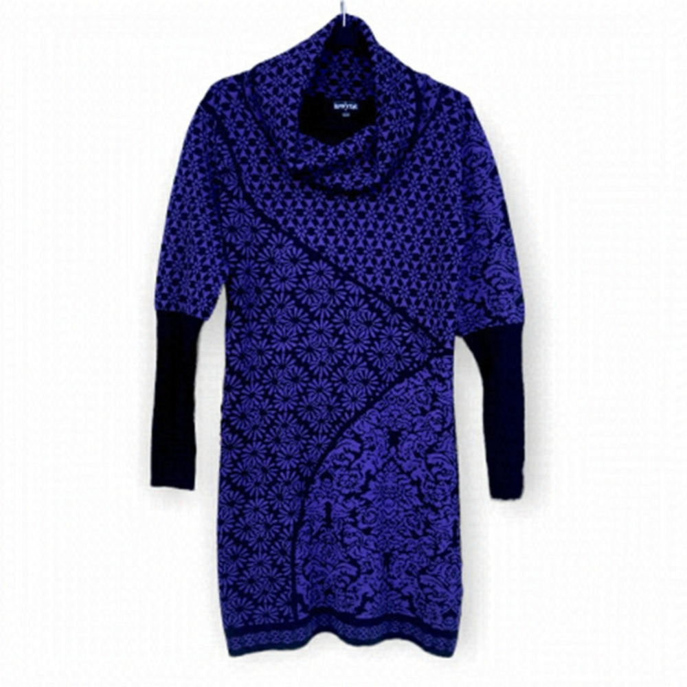 ONYX Cowl Neck Sweater Dress/Tunic Size M